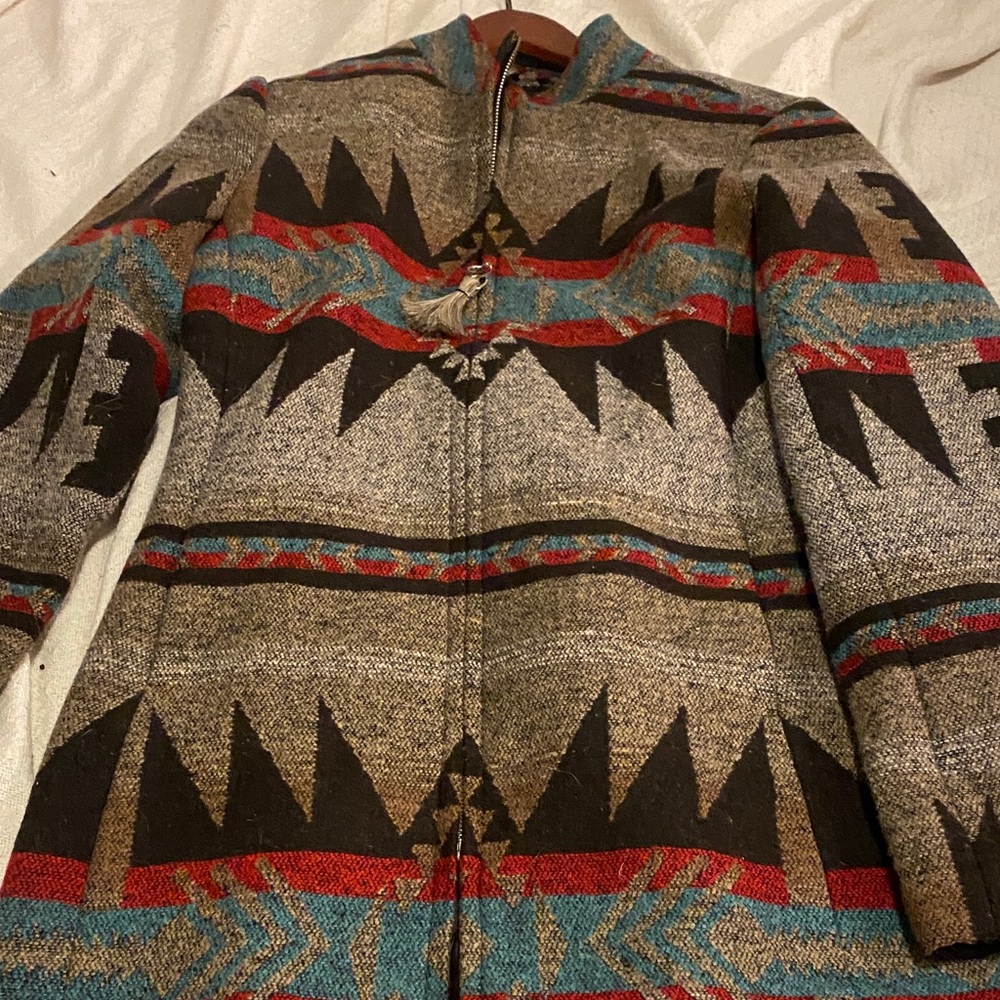 Geometric Patterned Women's Utility Jacket